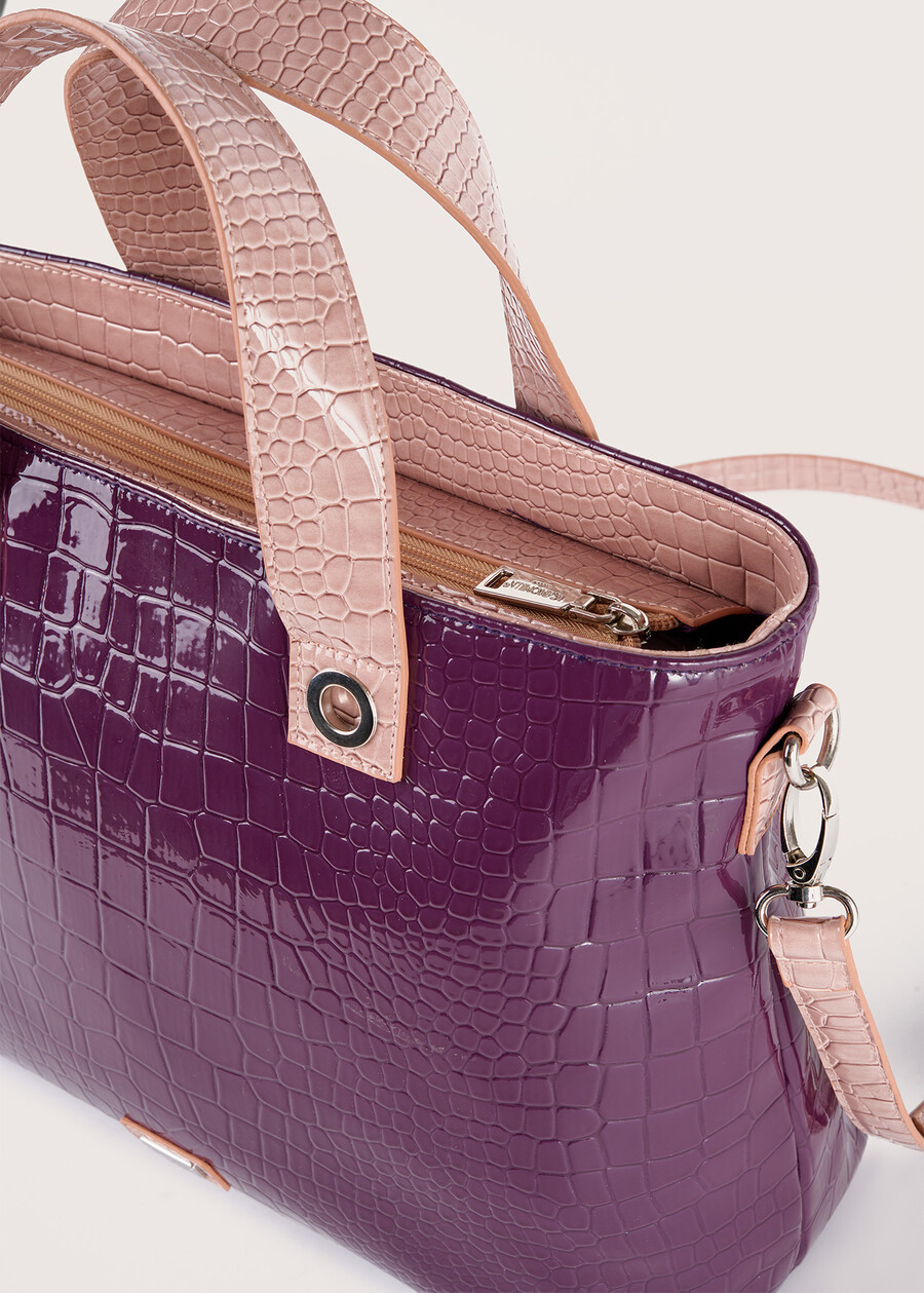 Bessie crossbody shopping bag VIOLA AMARANTOROSA ROMANTICOMARRONE CASTAGNAVERDE POKER Woman , image number 2