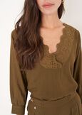 Blusa Blues in viscosa e lino
 BEIGE DOESKIN VERDE ALGA Donna immagine n. 2