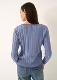 Maglia Mabel a girocollo ROSSO BORDEAUXCELESTE POLVERE Donna immagine n. 4