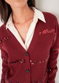 Clod sequin cardigan ROSSO CHIANTI Woman image number 2