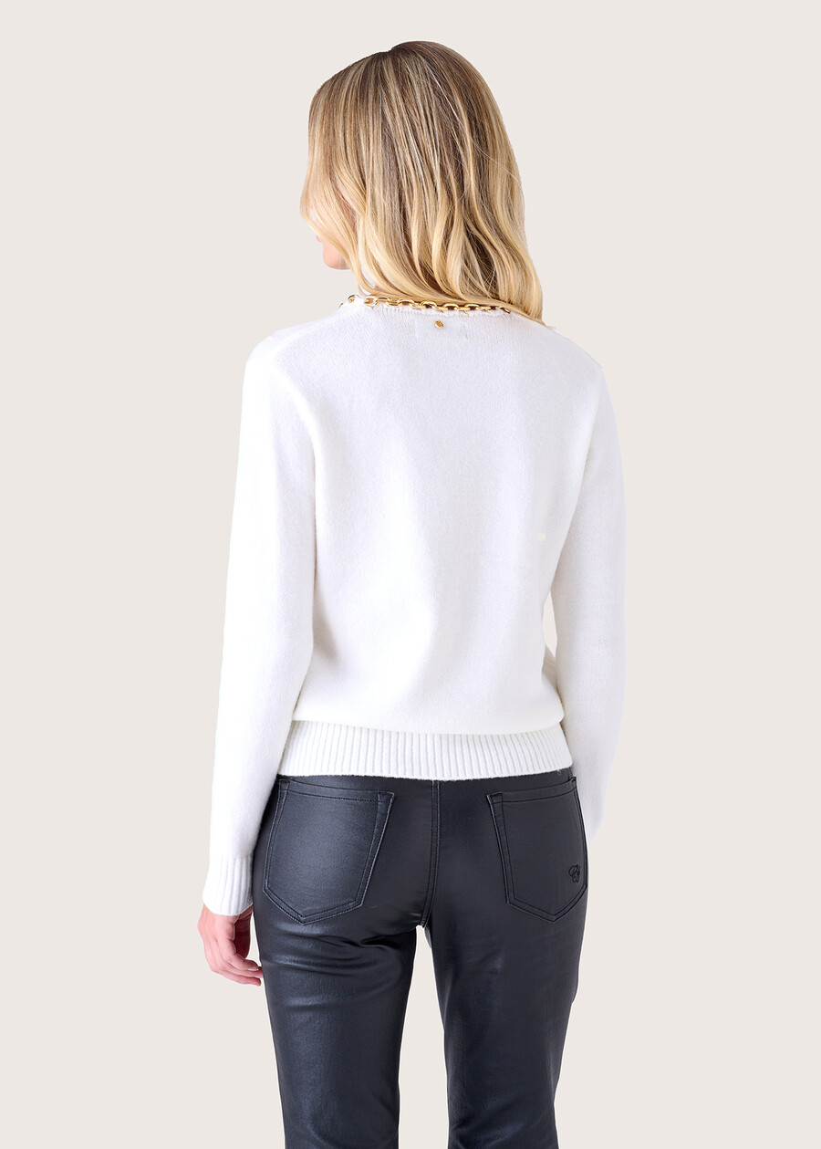 Maglia Malawi con catena BEIGE LATTE Donna , immagine n. 3