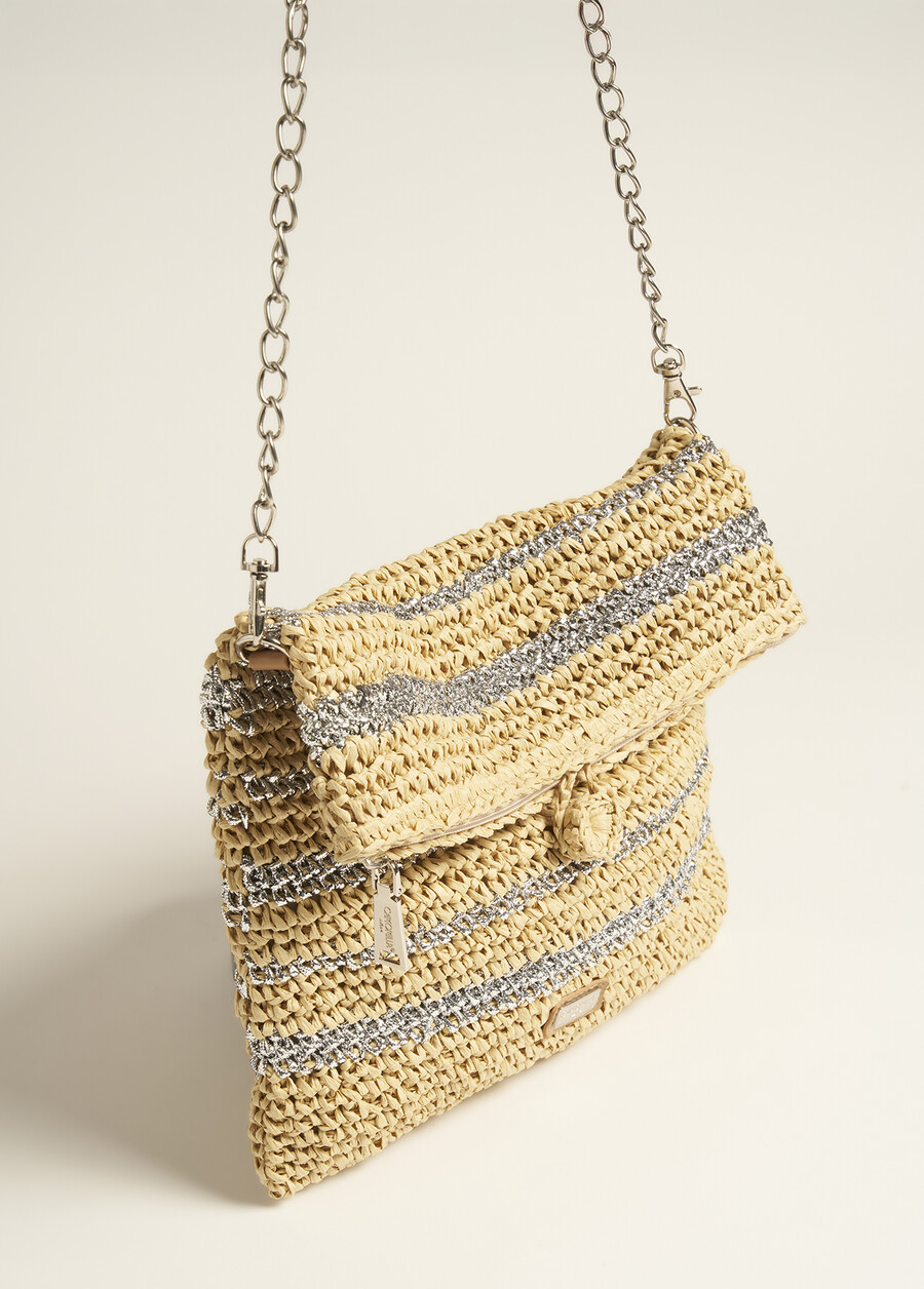 Pochette Brisette in Carta Intrecciata e Lurex BEIGEBEIGE Donna , immagine n. 3