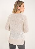 Met sweater with satin ruffle

 BEIGE SABBIA Woman image number 3