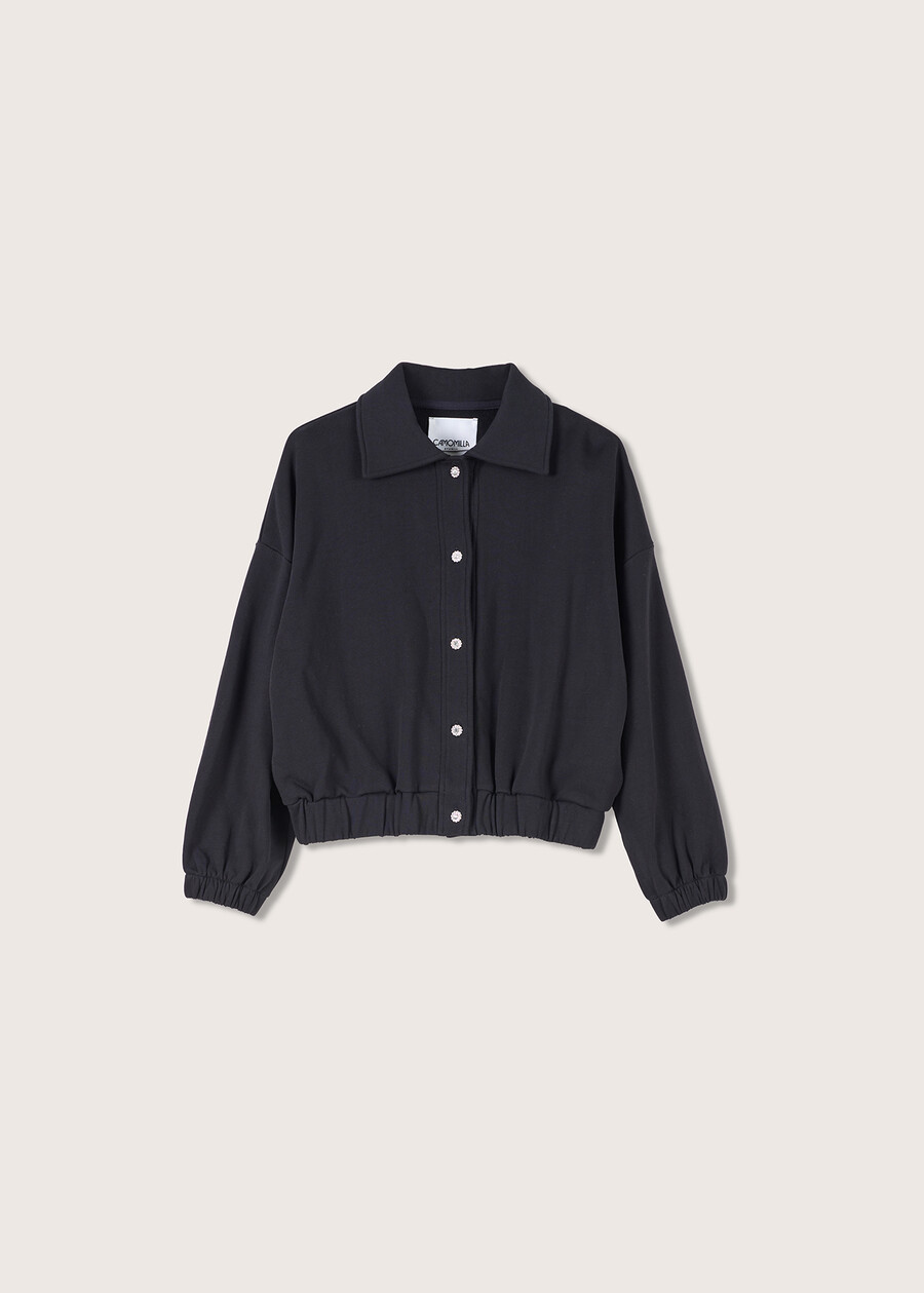 Funky 100% cotton jacket NERO BLACK Woman , image number 4