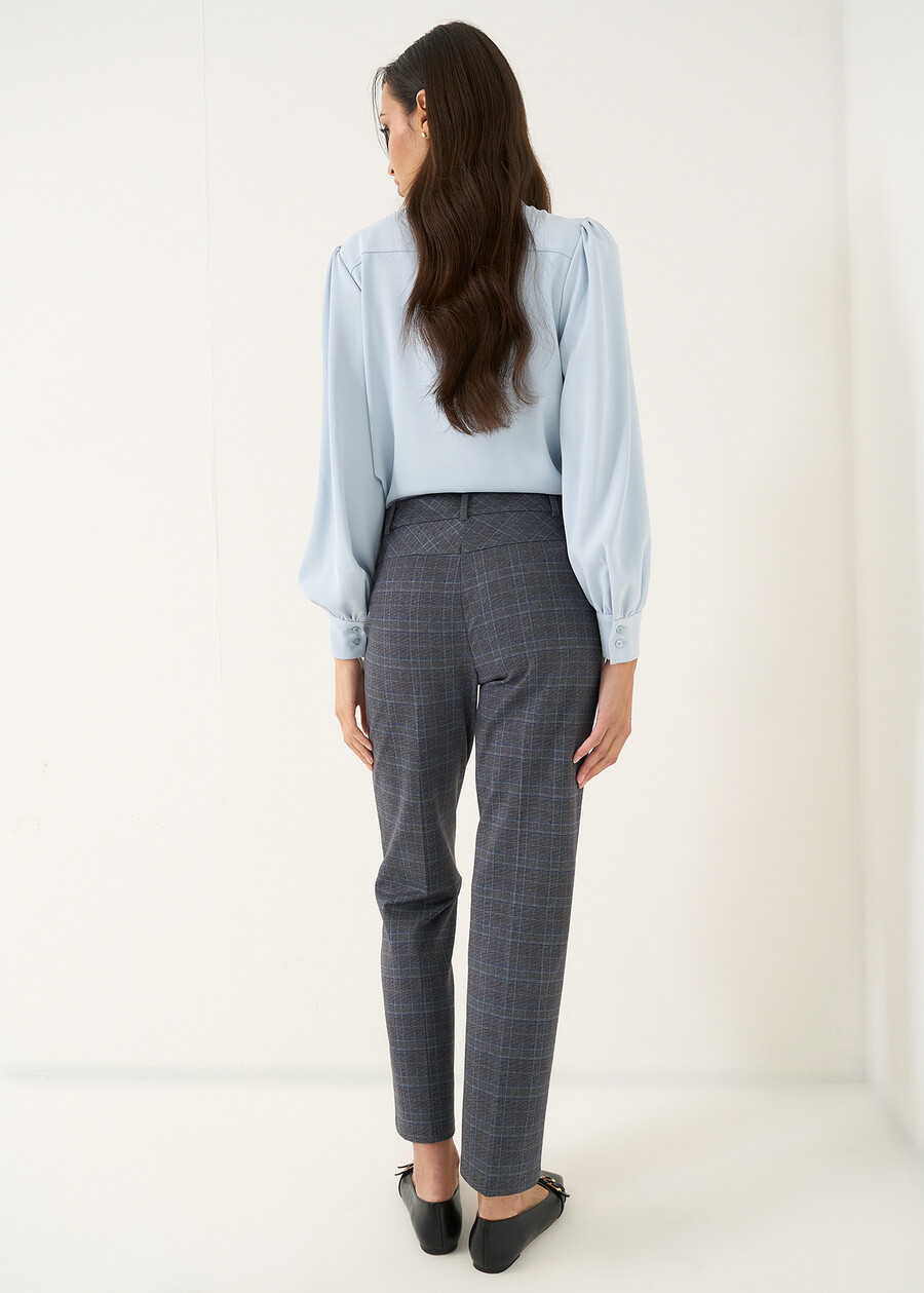Kate check print trousers GRIGIO GREY Woman , image number 6