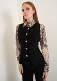 Gilet Gaia in punto Firenze con bottoni NERO Donna immagine n. 1