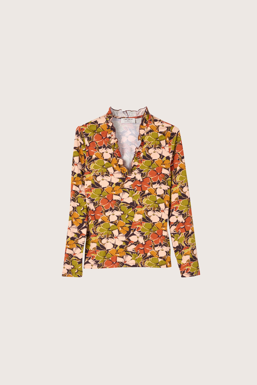 Siria floral pattern jersey MARRONE TIERRA Woman , image number 4