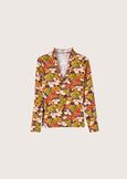 Siria floral pattern jersey MARRONE TIERRA Woman image number 4