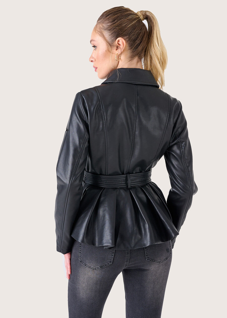 Giubbotto Galles in ecopelle NERO BLACK Donna , immagine n. 3