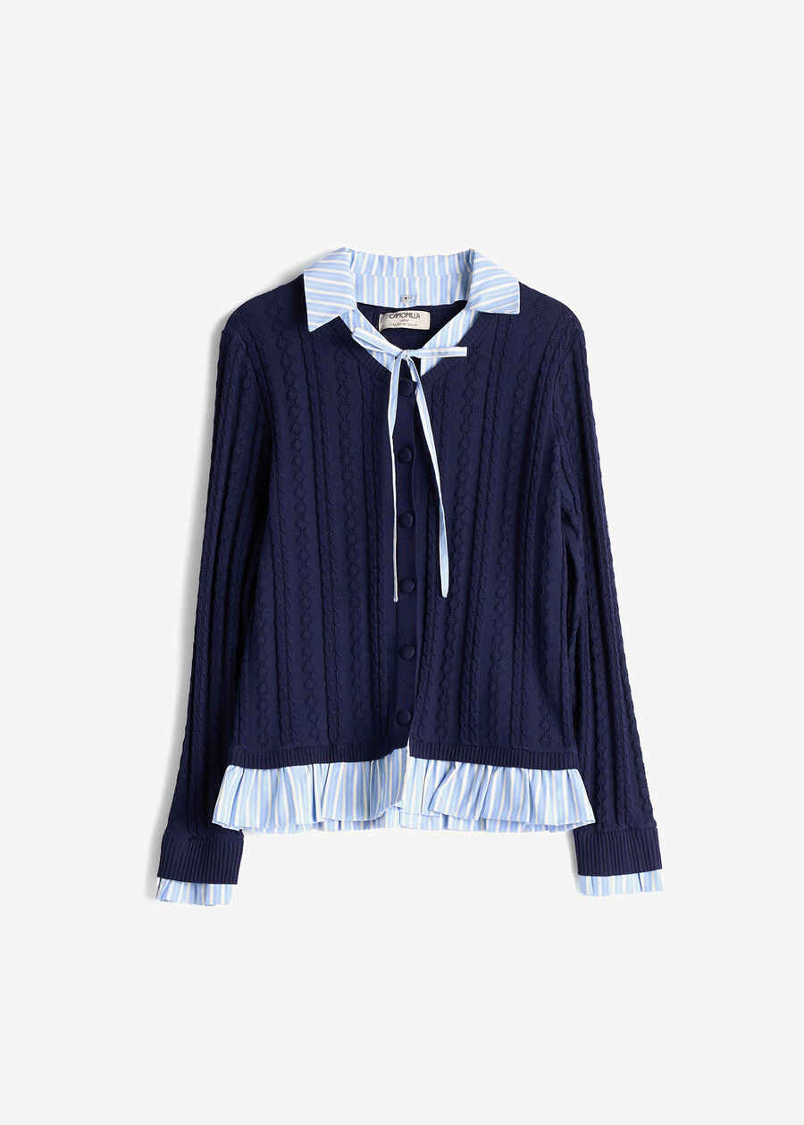 Criss layered-effect cardigan MARRONEBLU Woman , image number 5