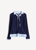 Criss layered-effect cardigan MARRONEBLU Woman image number 5