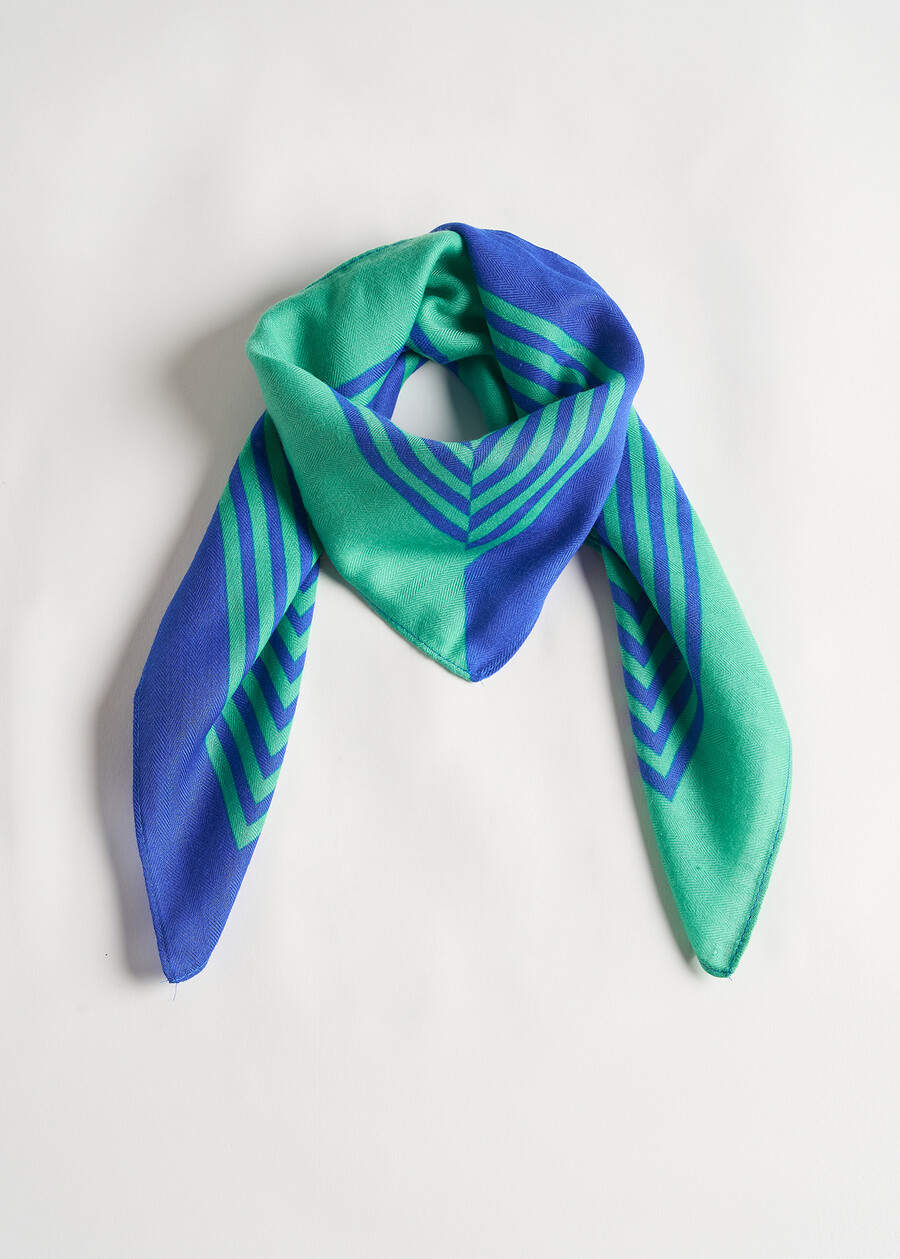 Silla striped pattern foulard BLU Woman , image number 2