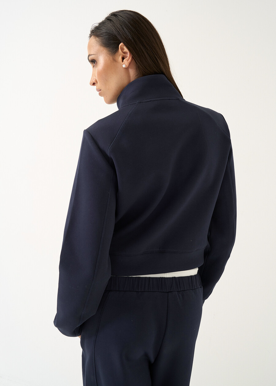 Fanny cropped sweatshirt BLU Woman , image number 3