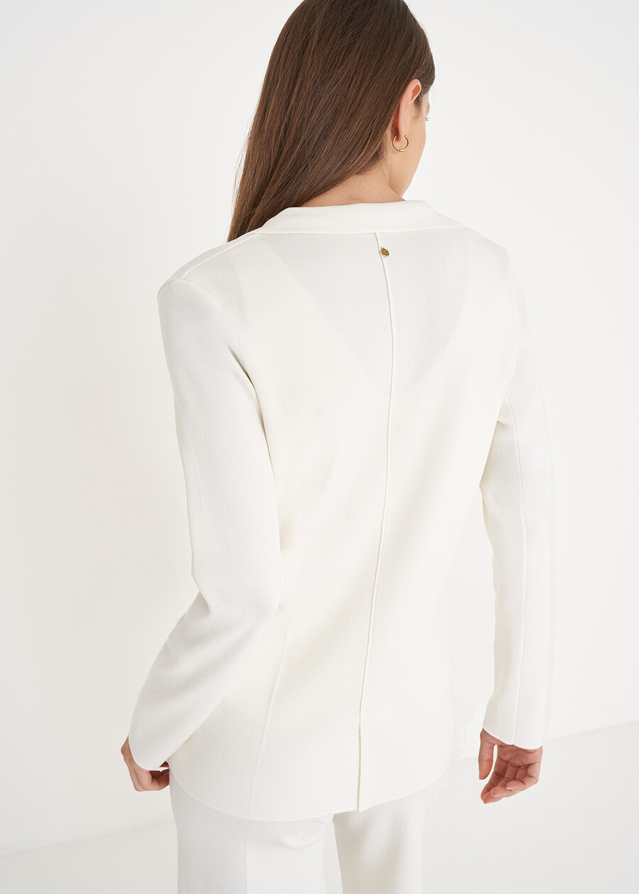 Cardigan Gianitoba modello blazer BLU NAVYBIANCO BURRO Donna , immagine n. 3