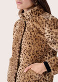 Eco-pelliccia animalier Ganda BEIGE CAMMELLO Donna immagine n. 4