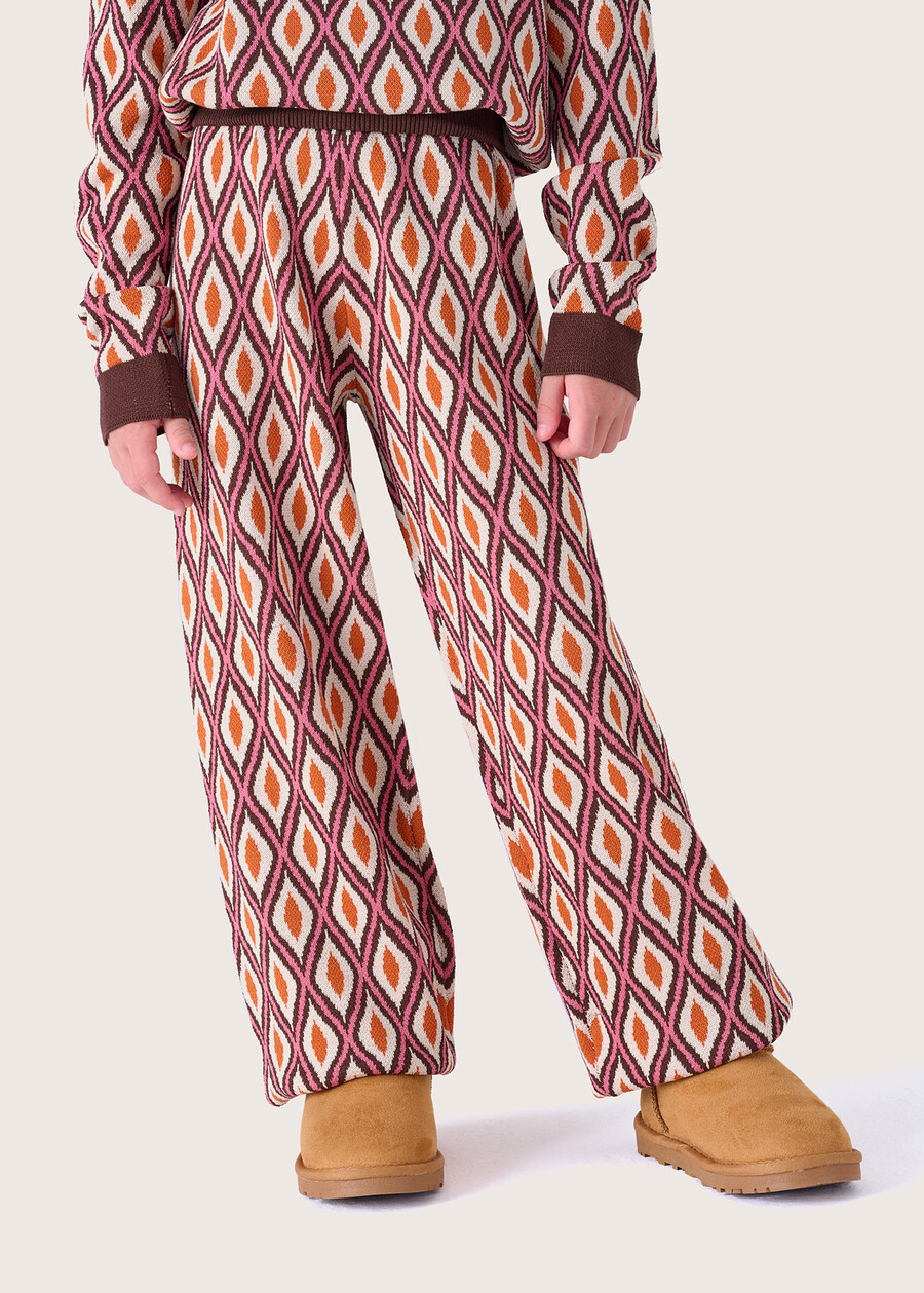 Pantalone da bimba Perrys in maglia MARRONE CASTAGNA Donna , immagine n. 3