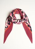 Foulard pliss&eacute; Stefany animalier ROSSO BORDEAUX Donna immagine n. 2