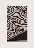Singa zebra-patterned scarf NERO BLACK Woman image number 2