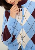 Cardigan Clod in lana argyle AZZURRO BREZZA Donna immagine n. 2