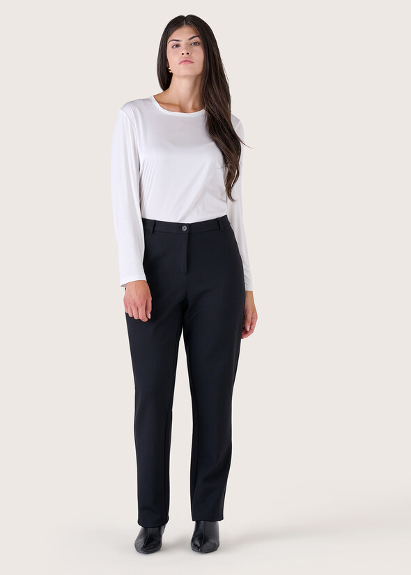 Pantalone Miranda in viscosa NERO BLACK Donna null