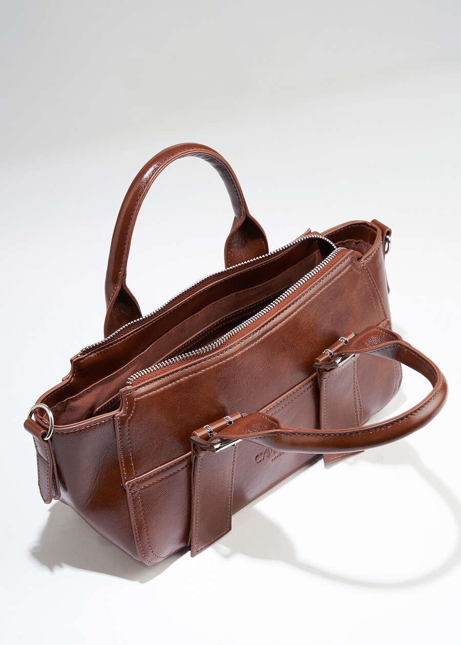 Bauletto Bayr effetto stropicciato NERO BLACKMARRONE Donna , immagine n. 3