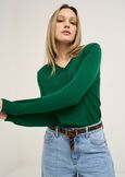Maglia Meg in filo a scollo a V VERDE GARDEN Donna immagine n. 1
