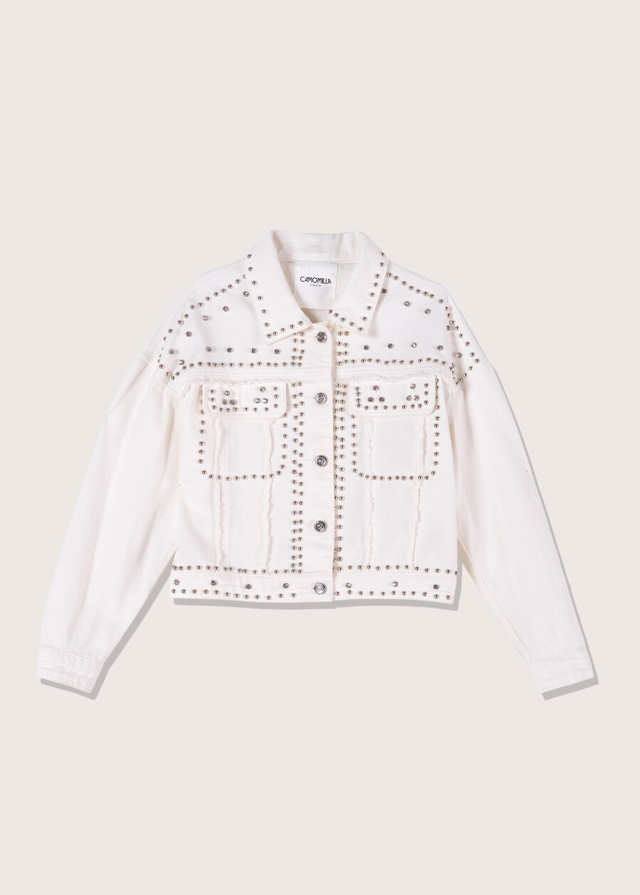 Gennyfer jacket with studs BIANCO Woman , image number 4