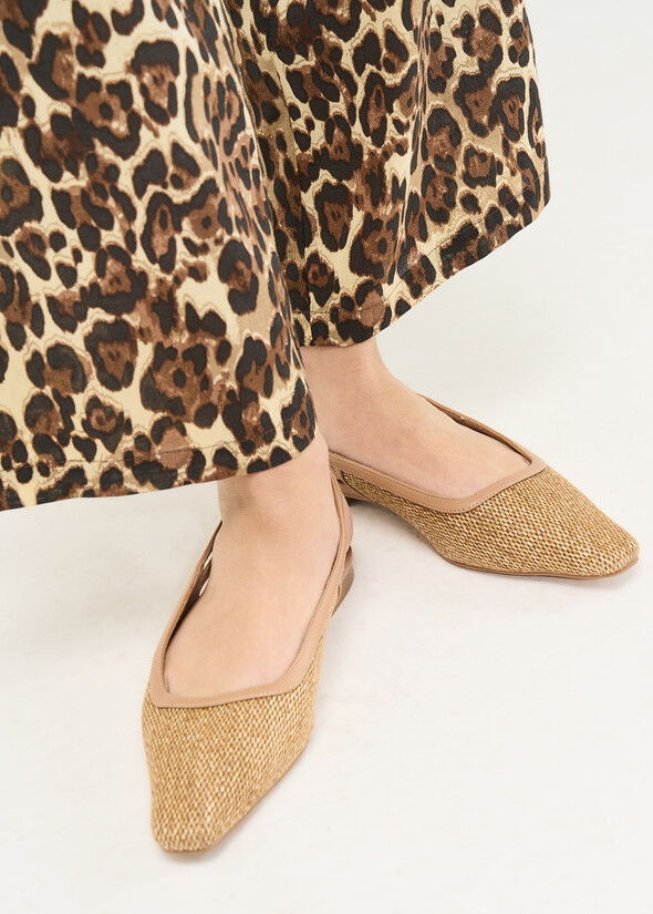 Slingback Samoa tessuto stuoia BEIGE DOESKIN Donna null