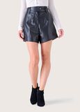 Britney eco-leather bermuda shorts NERO BLACK Woman image number 2