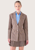 Giacca Gighen a fantasia check MARRONE TIERRA Donna immagine n. 2