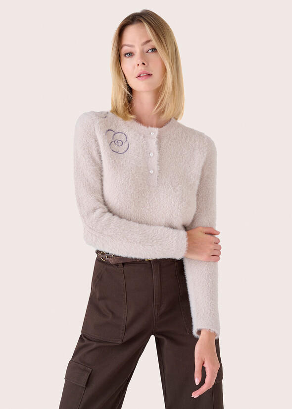Maglia Macra girocollo BEIGE CREAM Donna null