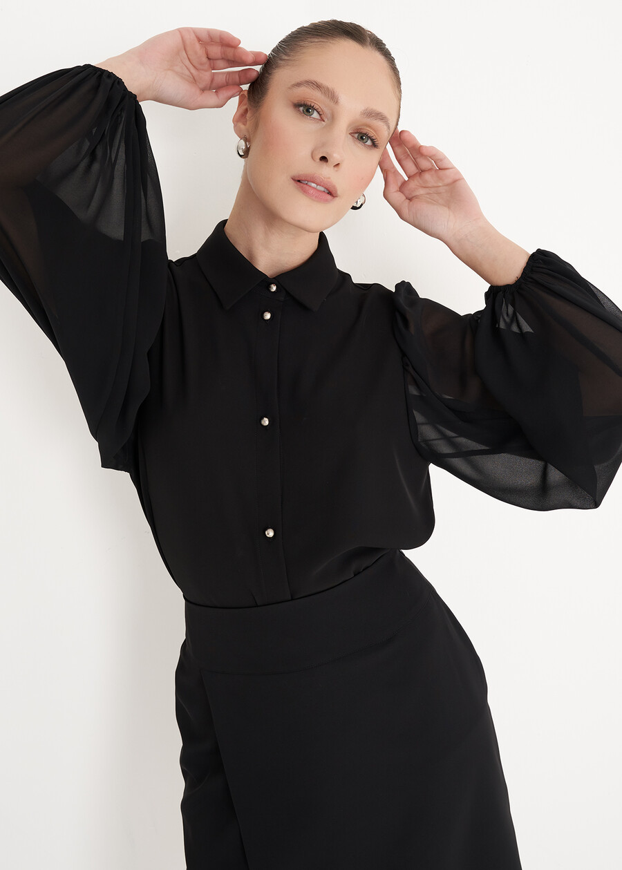 Camicia Candida in doppio tessuto ROSSONERO BLACK Donna , immagine n. 2