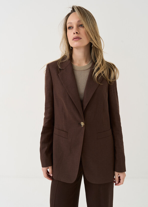 Geky single-breasted jacket MARRONE Woman null