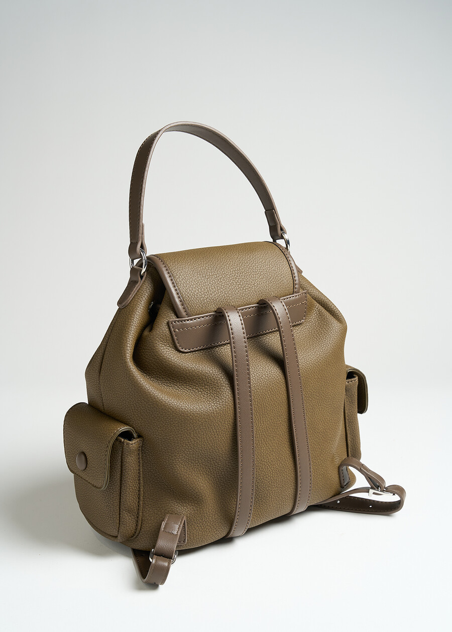 Briky black faux leather backpack NEROMARRONE Woman , image number 3