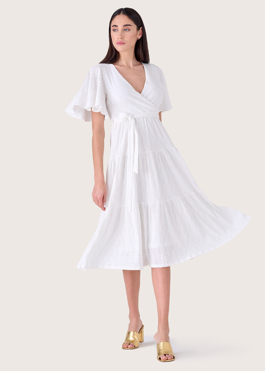 Abito lungo Albert effetto Sangallo BIANCO Donna , immagine n. 1