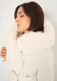 Presley padded coat with belt and faux fur collar BEIGE LATTE Woman image number 3