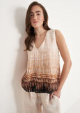 Teodoro Printed Viscose Top BEIGE LIGHT BEIGE Woman image number 1