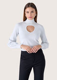 Maglia Merry con apertura a goccia BIANCO WHITE Donna immagine n. 1