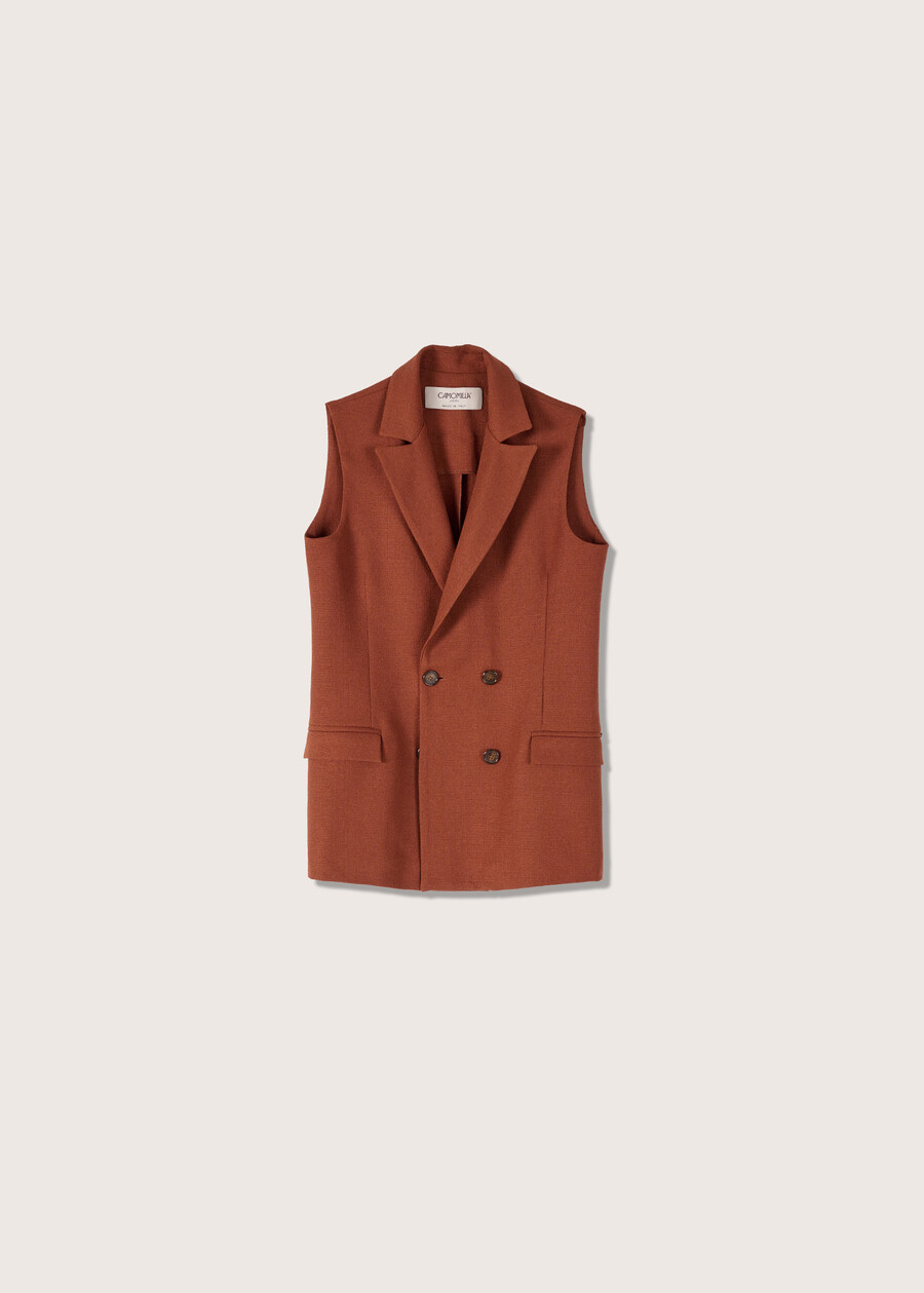 Giorgio matt effect vest MARRONE CACAO Woman , image number 5