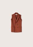 Giorgio matt effect vest MARRONE CACAO Woman image number 5