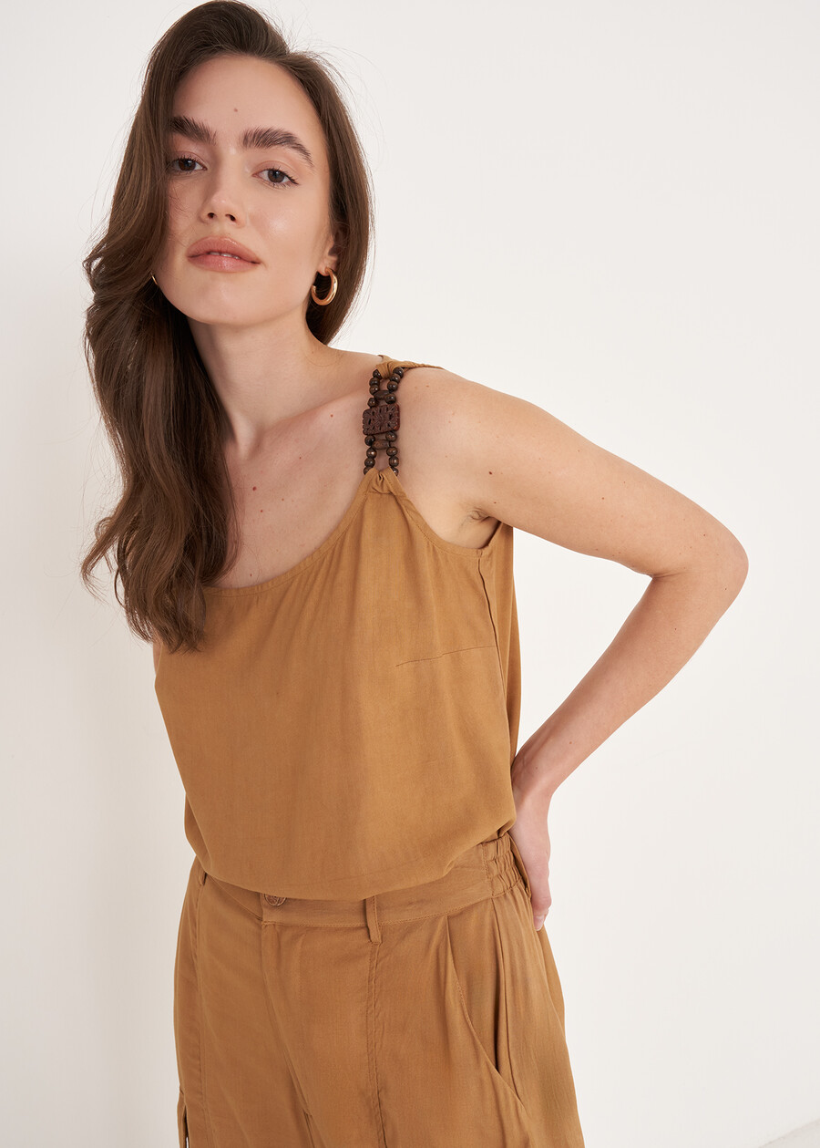 Top Thai Con Dettaglio In Legno BEIGE DUNE Donna , immagine n. 1