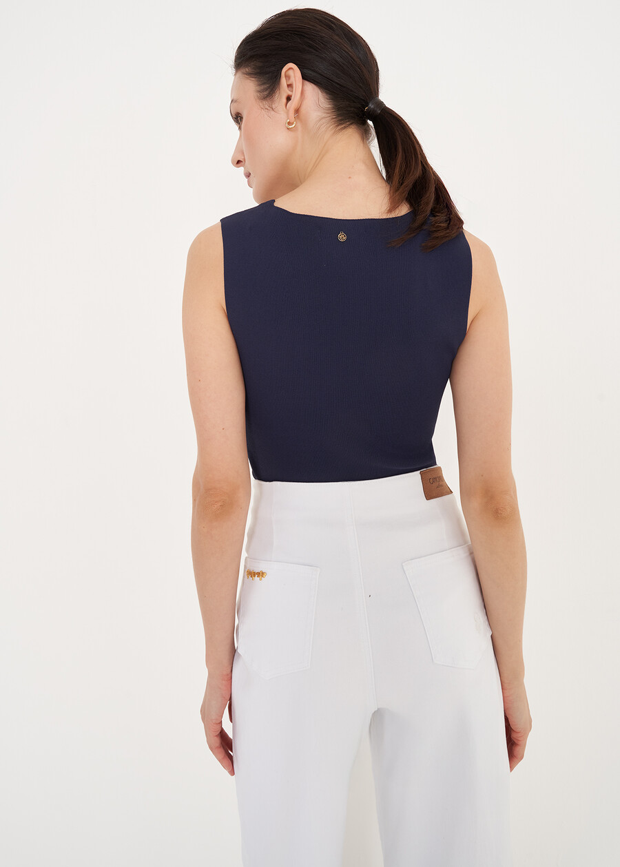 Top Tiki In Maglia BLUE DARK BLUEVIOLA MULBERRY Donna , immagine n. 3
