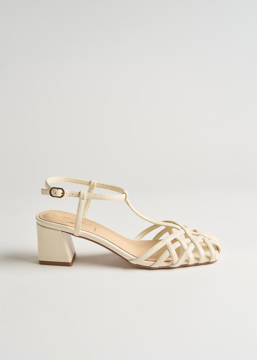 Sly medium heel mesh shoes BIANCO WHITE Woman , image number 5