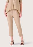 Pantalone Pierce 100% lino MARRONE TABACCO Donna immagine n. 4