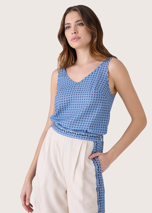 Tad patterned top BLU Woman null