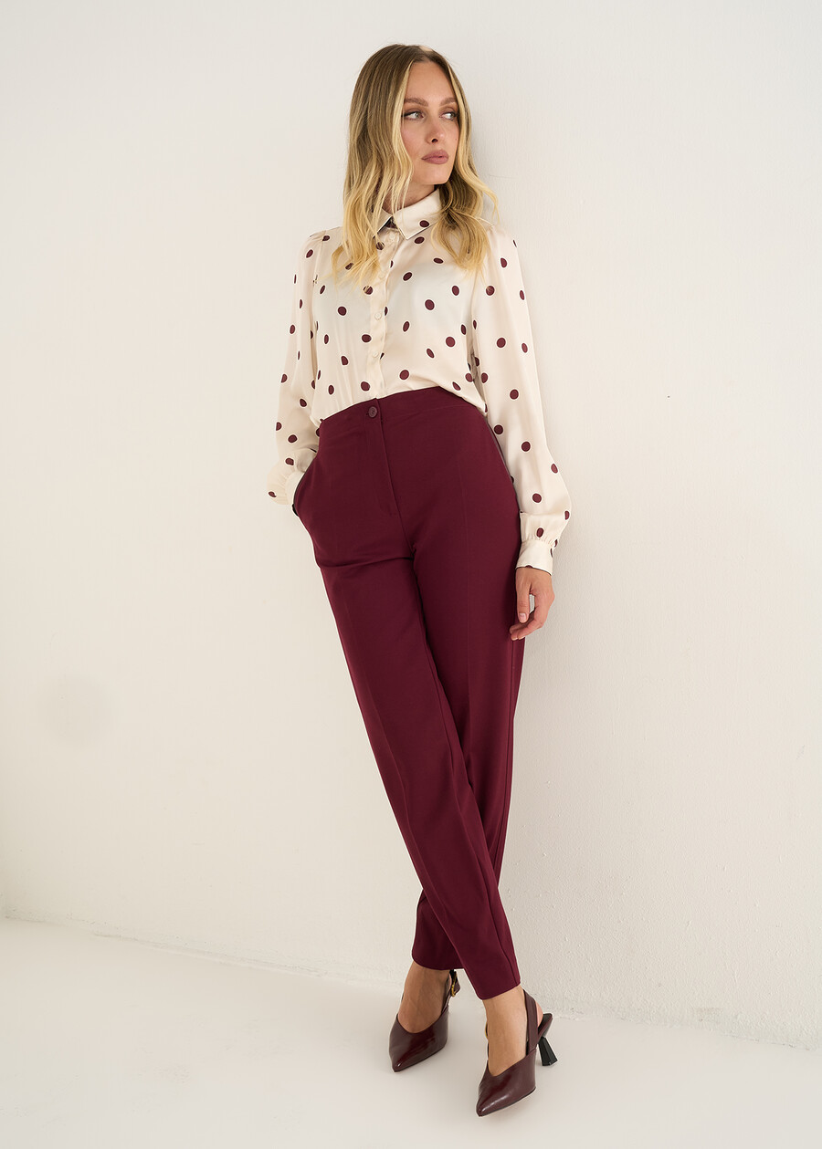 Chery recycled satin polka dot top BEIGE LATTE Woman , image number 5