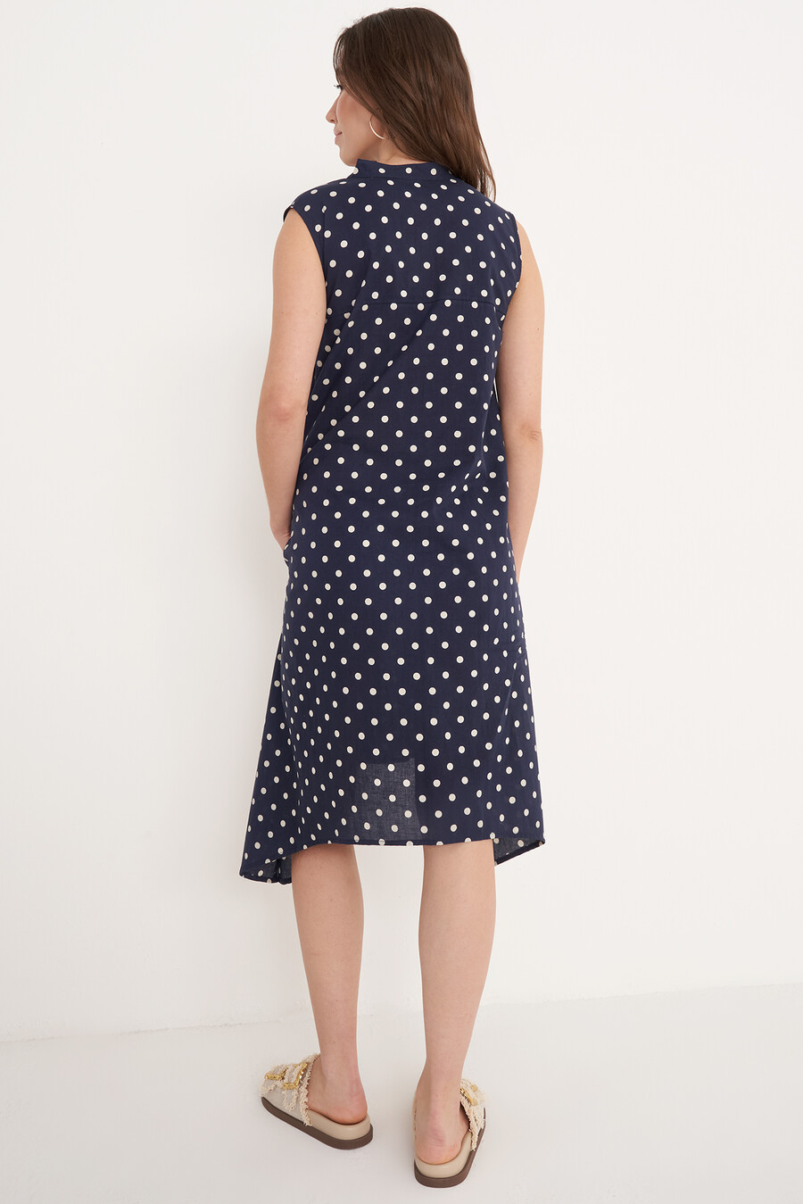 Abito Aloha In Cotone Pois BLUE OLTREMARE Donna , immagine n. 3