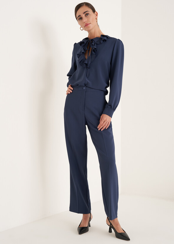 Primo cady trousers BLU MIDNIGHT Woman null