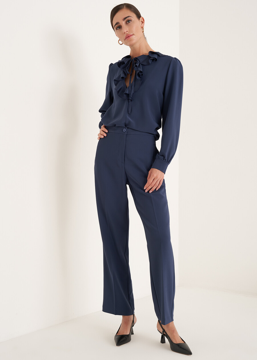 Primo cady trousers BLU MIDNIGHT Woman , image number 1