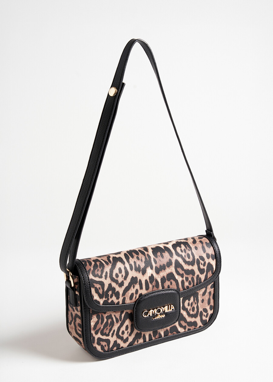 Breona Big animalier crossbody bag NERO BLACK Woman , image number 2